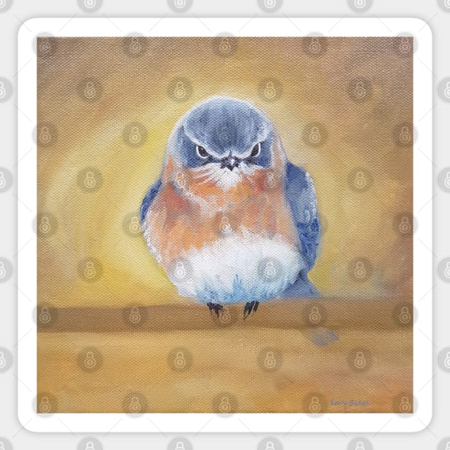 Eastern Bluebird painting Sticker by EmilyBickell